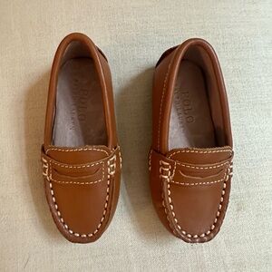 Polo Ralph Lauren Brown Leather Toddler Loafers size 5